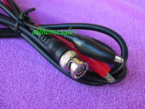 3pc Coax Cable BNC Male to Crocodile Clip Test Lead 1.5M