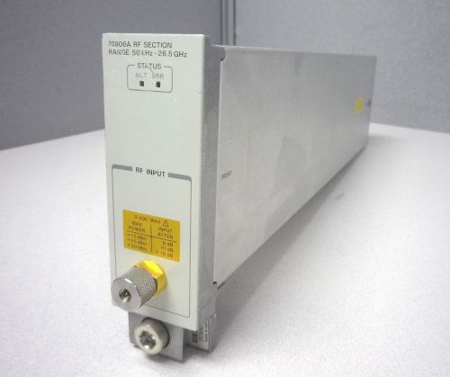 Hewlett Packard Agilent 70906A RF Section Module 50kHz-26.5GHz Spectrum 70001A