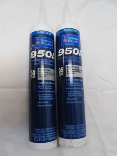 SHERWIN WILLIAMS 950A CLEAR/CLARO ACRYLIC LATEX CAULK LOT OF 2