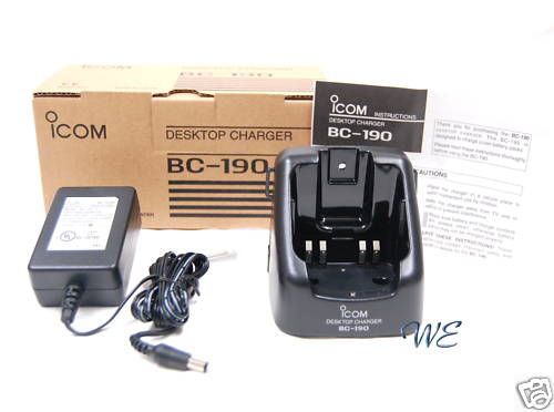 NEW ICOM BC-190 w/AC Rapid Charger for IC-F50V IC-F60V IC-F50 IC-F60 in BP-227