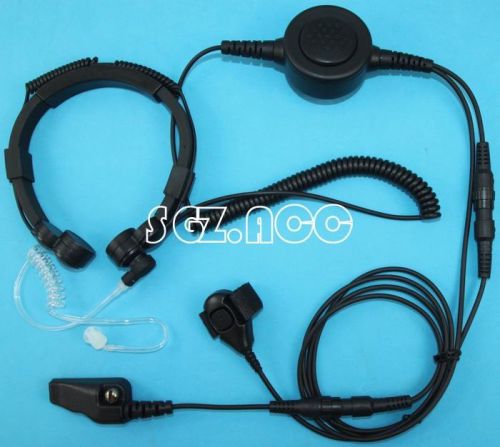 Military Tactical Throat Mic Headset/Earpiece For Kenwood Radio NX-410 NX-411