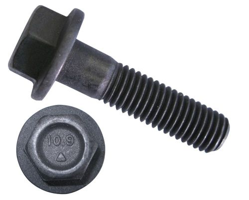 Infasco m16x2x35 class 10.9 metric hex flange bolt full thrd black pk 130 for sale