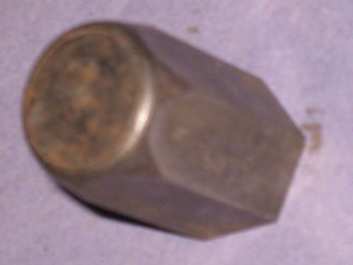 HEX BLUNT BULLET NUT ??  Steel heavy  1 3/4&#034; long  Threaded 1&#034; across   4K2