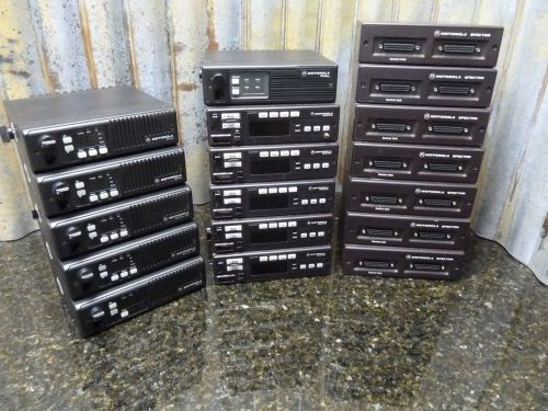 Lot of 18 motorola max trac 300 radius &amp; spectra radios sold untested free ship for sale