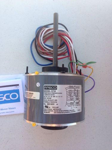 Fasco Model D725 208/230v 60 Hz 1 Ph 1/4 1/6 1/8 Hp 2.2 1.5 1.1A Condenser Motor