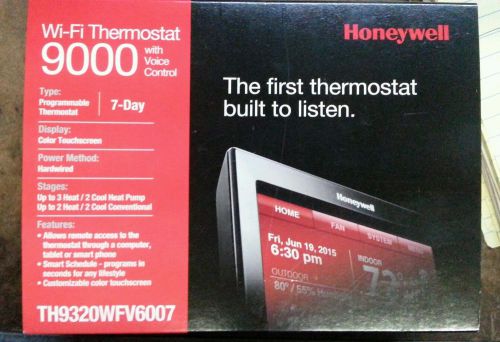 Honeywell th9320wfv6007 wi-fi 9000 color touchscreen thermostat with voice contr for sale