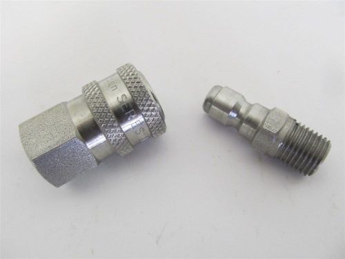 Hansen Series LL2-ST, 1/4&#034; NPT, Stainless Steel Straight Through Quick Coupler