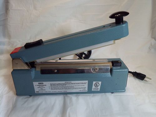 Uline 8&#034; Impulse Poly Bag Sealer - H-161 W/Cutter 120 V 86 W