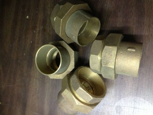 2&#034; brass union, copper x female npt 2pc for sale