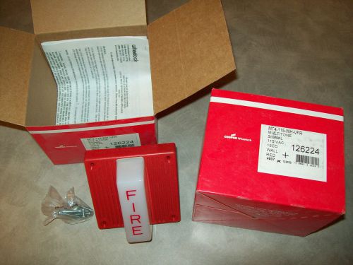 **NIB***COOPER WHEELOCK 126224   MULTITONE WALL MOUNT FIRE ALARM SIREN