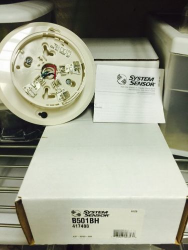 Brand New System Sensor Smoke Detector Base. B501BH.