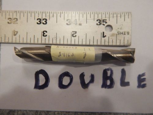 &#034;NIAGARA&#034; Double End Mill 1/2&#034; Sq End 2 Flute