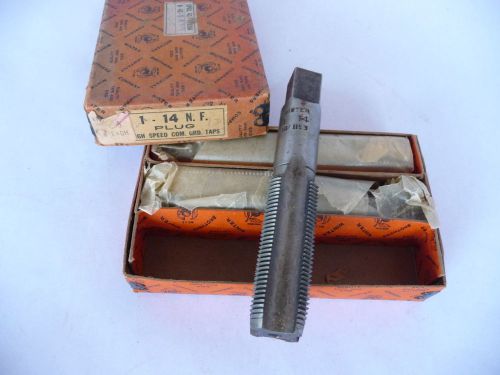 3 nos winter bros 1&#034;-14 nf plug taps hss 4 flute new condition in box usa made for sale