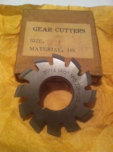 NEW INVOLUTE GEAR CUTTER #5 14P 14.5PA 1&#034;bore CHINA UNUSED OLD STOCK