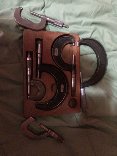 6 Vintage Caliper micrometer - Proto 2x Brown &amp; sharpe Lufrin Rule 2x Starrett