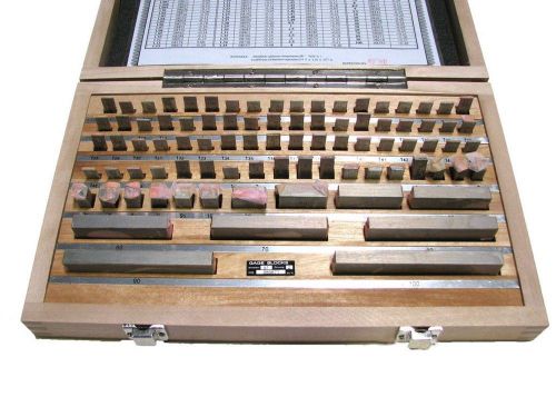 87 Pc Metric Gage Block Grade 2 Steel Set Certificate