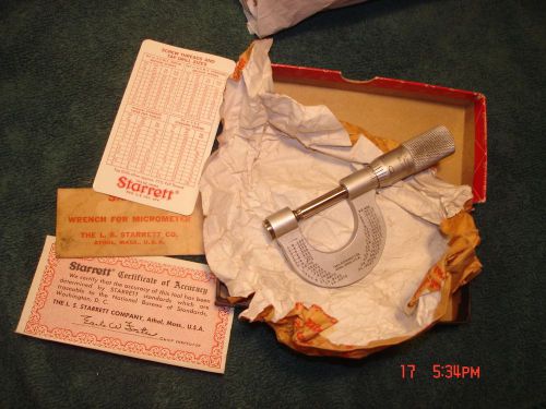 Starrett 1inch micrometer model 205