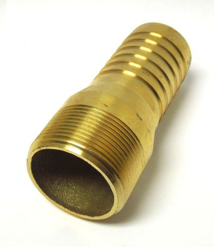 HOSE BARB KC KING NIPPLE 2&#034; MALE NPT BRASS FOR 2&#034; ID STRAIGHT END HOSE &lt;HB805