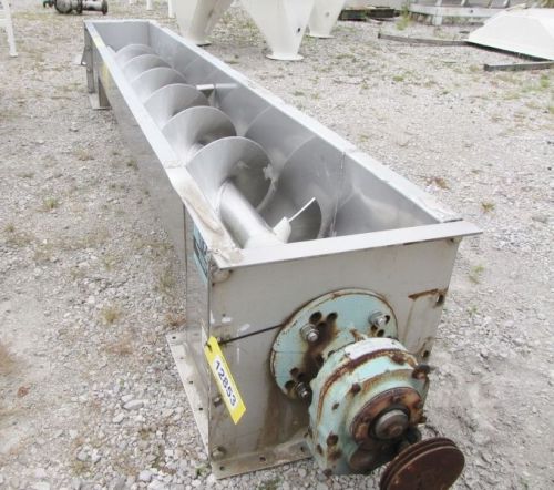 USED THOMAS SCREW CONVEYOR 16&#034;? X 12&#039; LONG