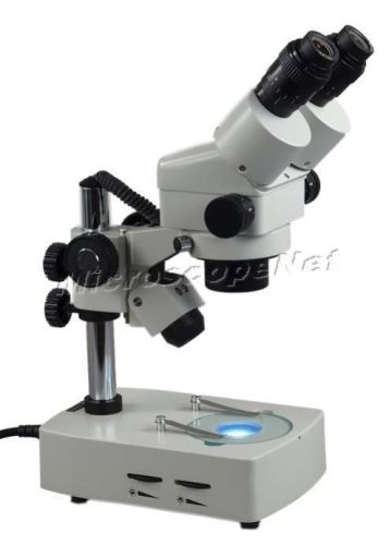 New binocular stereo zoom microscope 7x-45x dual lights for sale