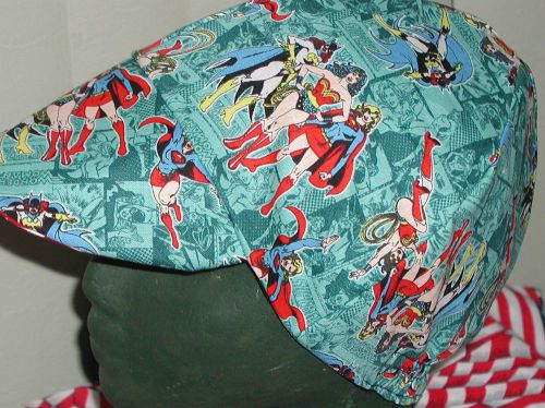 Supergirl wonder woman batgirl red&#039;s american made: welding hat biker cap $7.50 for sale