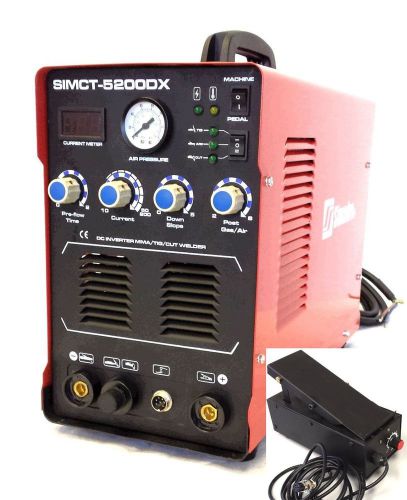 Simadre plasma cutter 5200dx 50 a /200 a tig arc mma welder 110/220v +foot pedal for sale