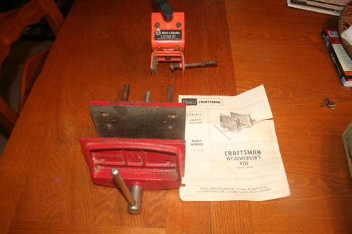 Craftsman 391-5191 woodworking vise under bench mount &amp; black &amp; decker portable for sale