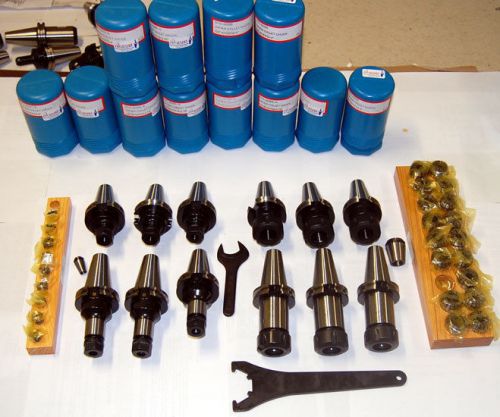 42 pc. techniks cat 40 er16/er32 cnc collet chucks kit for sale