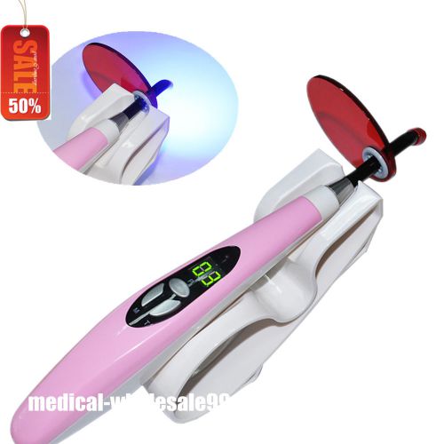 2015 Big Sale Dental 7W Wireless LED Curing Light Lamp 1400mw Professional PINK