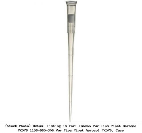 Labcon vwr tips pipet aerosol pk576 1156-965-306 vwr tips pipet aerosol pk576 for sale
