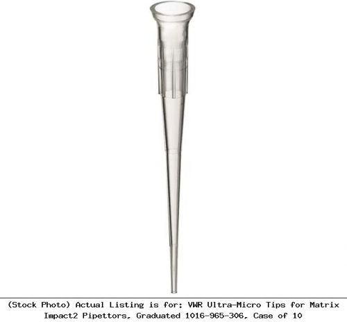 Vwr ultra-micro tips for matrix impact2 pipettors, graduated 1016-965-306, case for sale