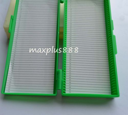 3pcs Microscope Slides Box Slide Storage Holds 50 Slides color randomly