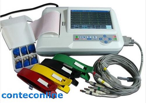 New contec tounch screen pc software usb digital 3/6 channel ecg/ekg,printer for sale