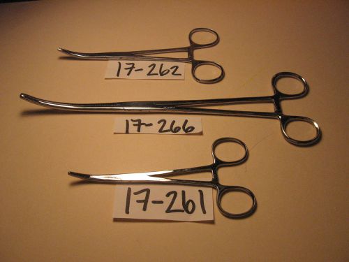 ROCHESTER PEAN HEMOSTAT FORCEP SET OF 3 (17-261,17-262,17-266) (P)