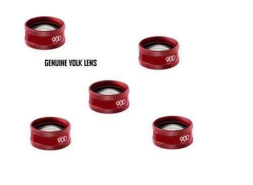 GENUINE FIVE RED COLOUR Diagonstic Lens Volk Lens 90D Ophthalmic instrument