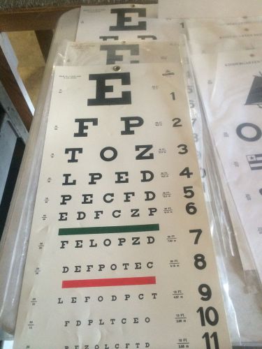 Miscellaneous Eye Charts for 20ft, adult, pediatric