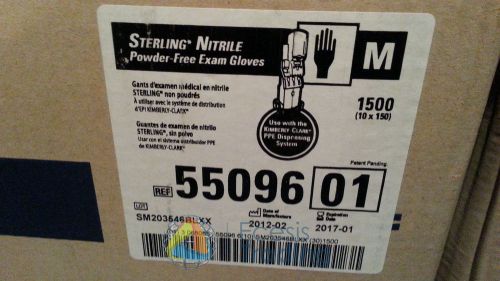 Kimberly clark nitrile exam medium gloves in sterling 55096 kc300 exp. 01/2017 for sale