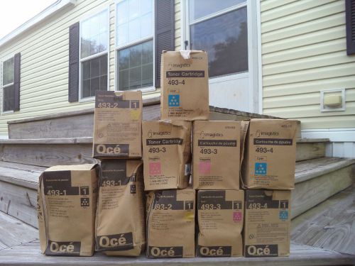 LOT  OF 10 OCE TONER CARTRIDGES 493-1--- 493-2--- 493-3--- 493-4