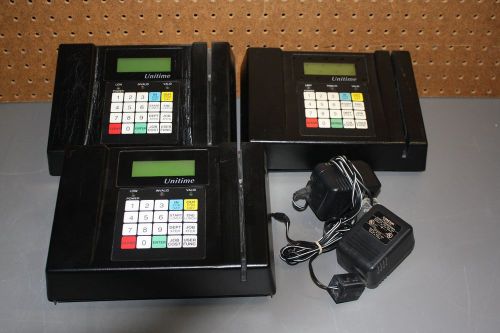 Lot of 3 accutime systems unitime series 2000 time clock 2000/99 for sale