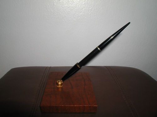 Desk Pin Holder Leather Look Base