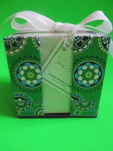 NEW Vera Bradley CUPCAKES GREEN Take Note Cube RARE