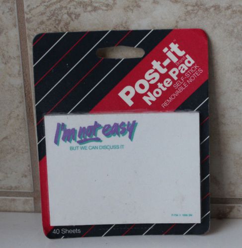 Vintage Post-It note pad self-stick notes 1986 NIP sticky notes 3M