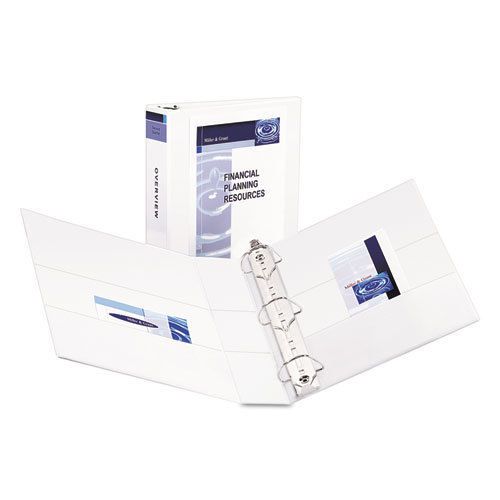 Durable view binder with two booster ezd rings, 2&#034; capacity, white for sale