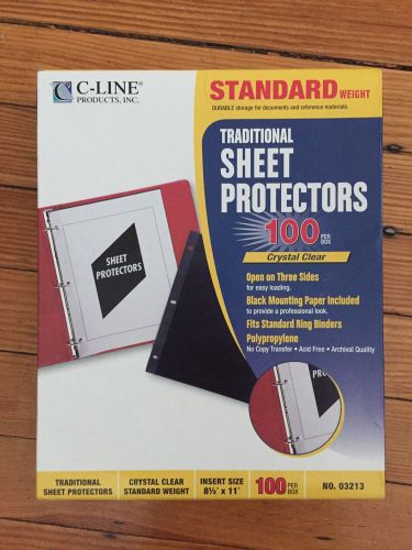 Traditional Polypropylene Sheet Protector, Standard Weight, 11 x 8 1/2, 100/BX