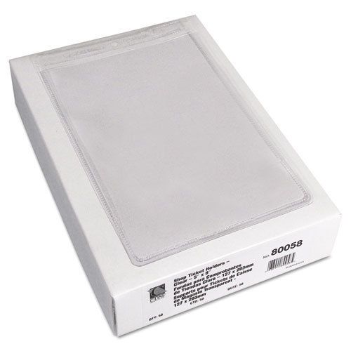 Vinyl shop ticket holder, both sides clear, 5 x 8, 50/bx for sale