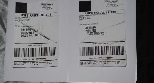 50 ROUND CORNER 4.5&#034;x7&#034; SHIPPING POSTAGE LABELS 8.5&#034;x11&#034; SHEET ~ e-bat shipping