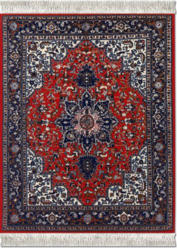 MOUSERUG MOUSE PAD TABRIZ HERIZ ORIENTAL RUG ORIENTAL COMPUTER RUGS NEW 10X7.25&#034;