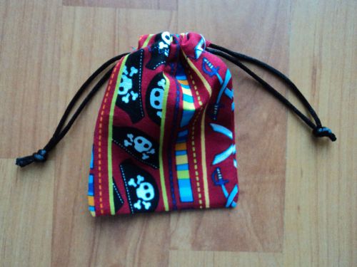 Handmade  ^^  Cotton drawstring USB carry Case   PIRATE  ^^   NEW