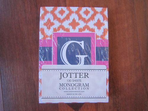 New Wrapped Jotter paper note pad Monogram collection Made in USA 130 sheets