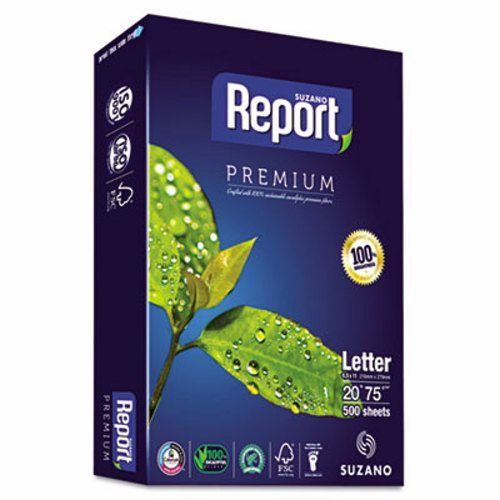 Suzano Report Multipurpose Copy Paper, 8-1/2 x 11, 5000 per Carton (SUZ21032450)